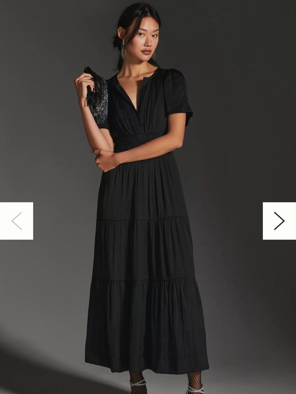 Anthropologie The Somerset Satin Maxi Dress XS